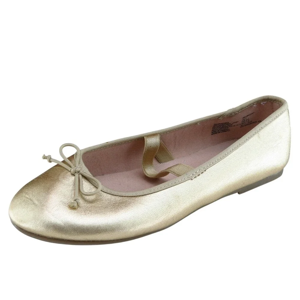 Wonder Nation Youth Girls‎ Shoes Size 1 M Gold Mary Jane Synthetic